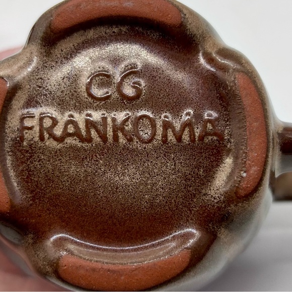 Vintage Set of 2 FRANKOMA Plainsman Cinnamon Brown C6 Coffee Cup Mug - Picture 10 of 12